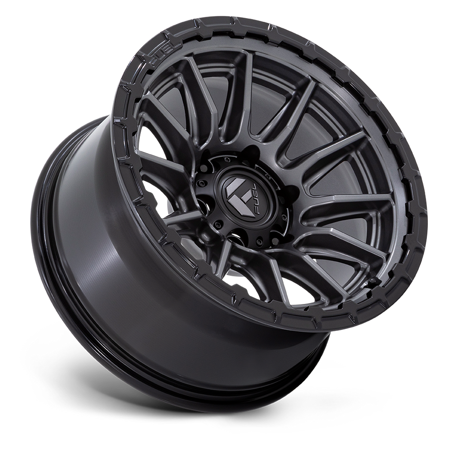 Fuel Wheels FC866 Piston 17x8.5 Matte Gunmetal w/Gloss Black Lip 25mm ET 72.56mm CB 5x114.3