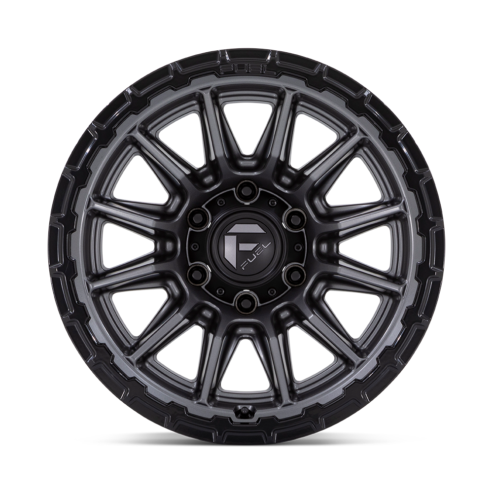 Fuel Wheels FC866 Piston 17x8.5 Matte Gunmetal w/Gloss Black Lip 25mm ET 72.56mm CB 5x114.3