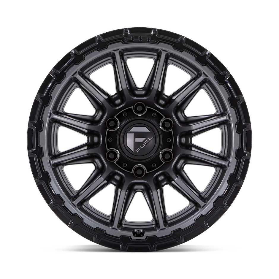 Fuel Wheels FC866 Piston 17x8.5 Matte Gunmetal w/Gloss Black Lip 25mm ET 72.56mm CB 5x114.3