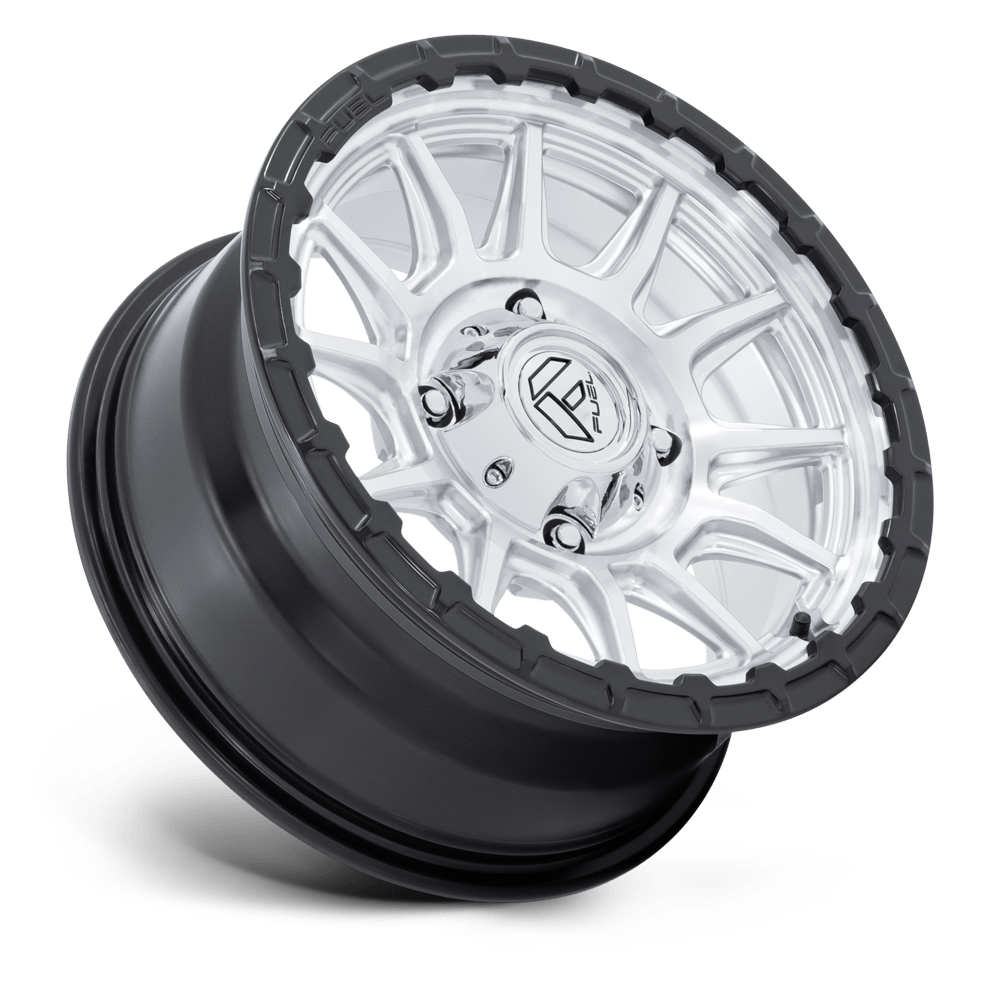 Fuel Wheels FV866 Piston UTV 15x7 Hyper Silver Machined Face W/Matte Black Lip 10mm ET 96mm CB 4x137