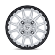 Fuel Wheels FV866 Piston UTV 15x7 Hyper Silver Machined Face W/Matte Black Lip 10mm ET 96mm CB 4x137