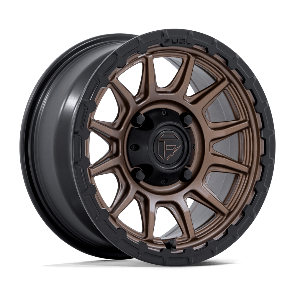 Fuel Wheels FV866 Piston UTV 15x7 Matte Bronze W/Matte Black Lip 38mm ET 100.3mm CB 6x139.7