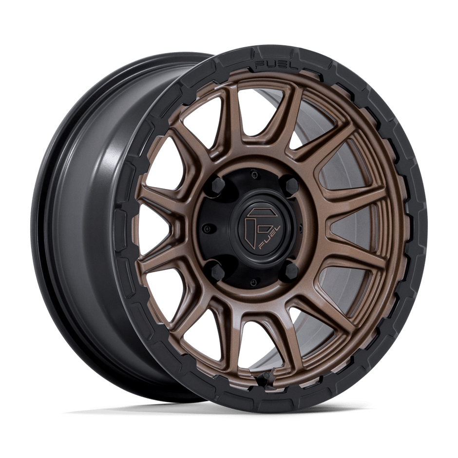 Fuel Wheels FV866 Piston UTV 15x7 Matte Bronze W/Matte Black Lip 38mm ET 100.3mm CB 6x139.7