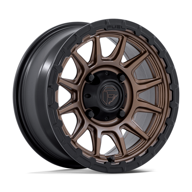 Fuel Wheels FV866 Piston UTV 15x7 Matte Bronze W/Matte Black Lip 38mm ET 100.3mm CB 6x139.7