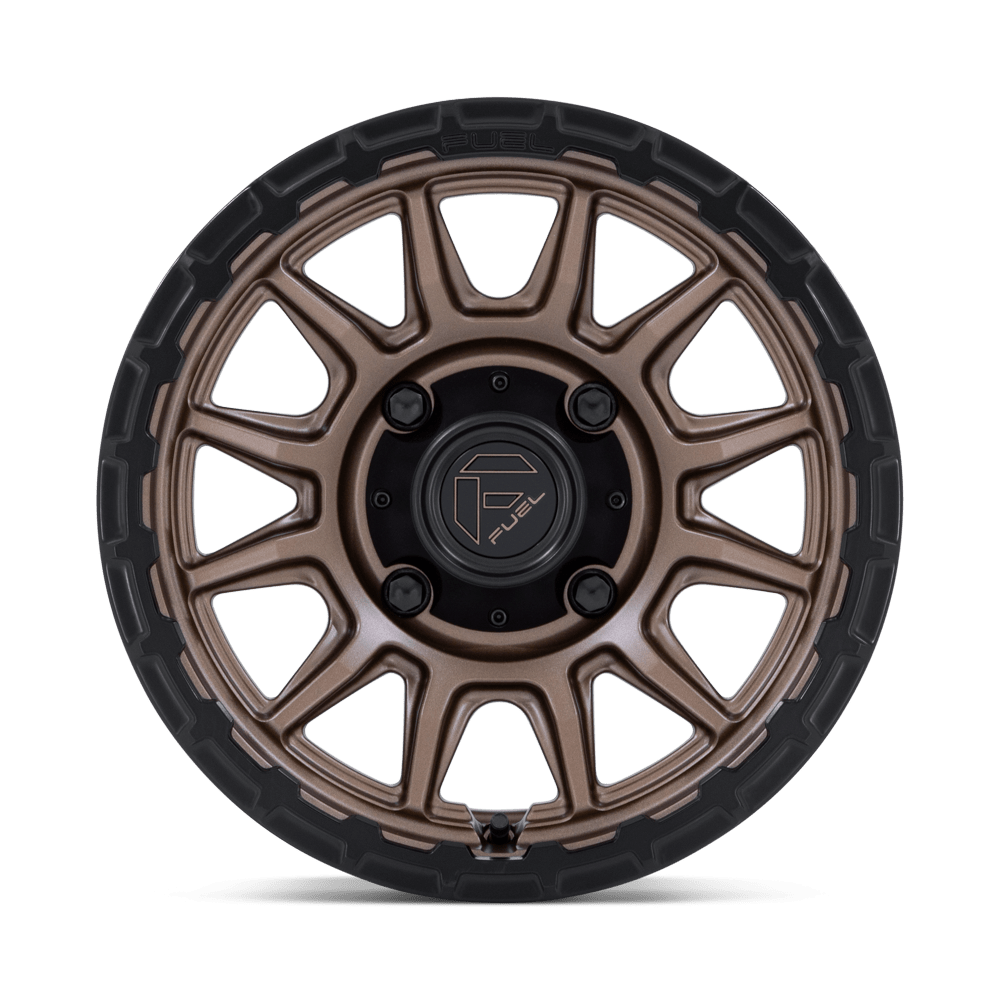 Fuel Wheels FV866 Piston UTV 15x7 Matte Bronze W/Matte Black Lip 38mm ET 100.3mm CB 6x139.7