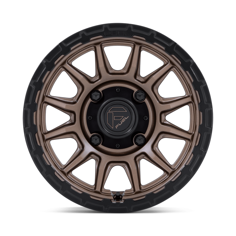 Fuel Wheels FV866 Piston UTV 15x7 Matte Bronze W/Matte Black Lip 38mm ET 100.3mm CB 6x139.7