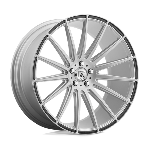 Asanti Wheels ABL14 Polaris 20x10.5 Brush Silver w/Carbon Inserts 38mm ET 74.1mm CB 5x120
