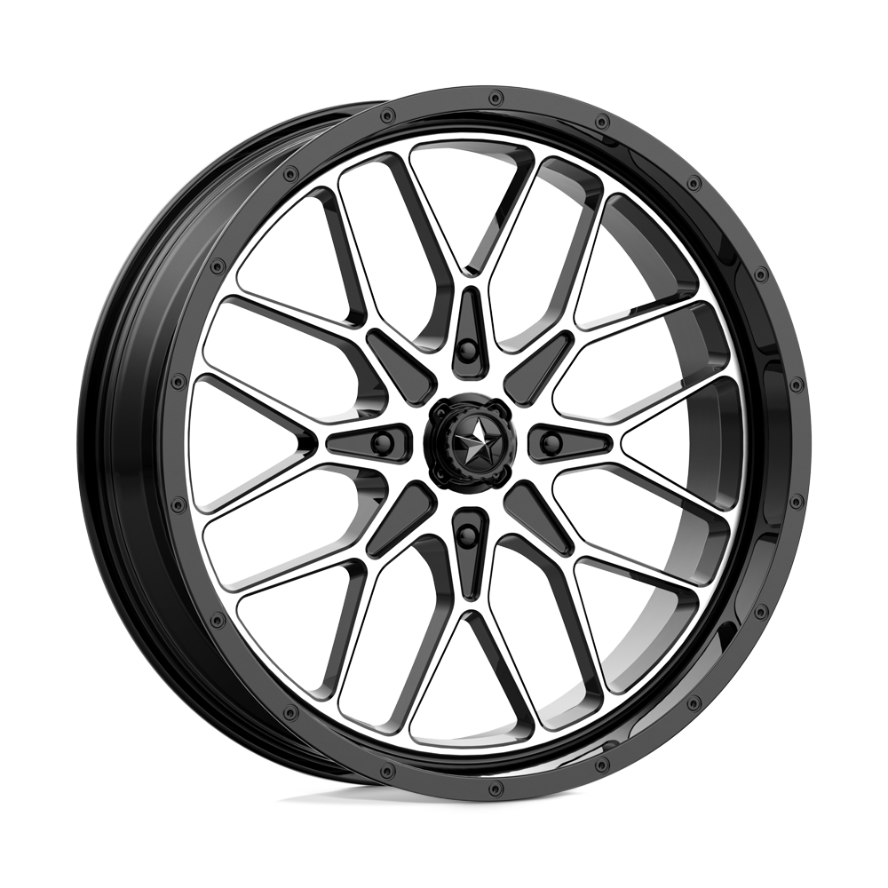 MSA Offroad Wheels M45 Portal 16x7 Gloss Black Machined 10mm ET 96mm CB 4x137