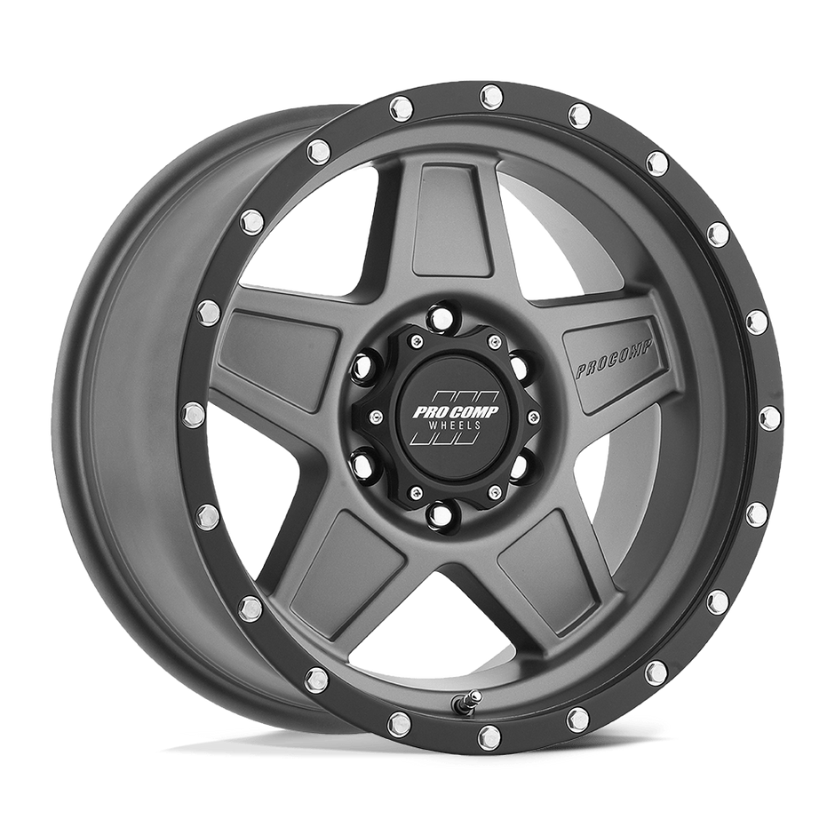 Pro Comp Alloys PA035 Predator 17x8.5 Dark Gray w/Black Lip 0mm ET Custom CB 5x127