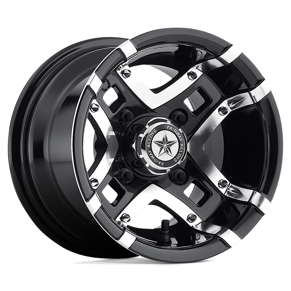 Fairway Alloys FA123 Prestige 10x7 Gloss Black Machined -25mm ET 70.7mm CB 4x101.6