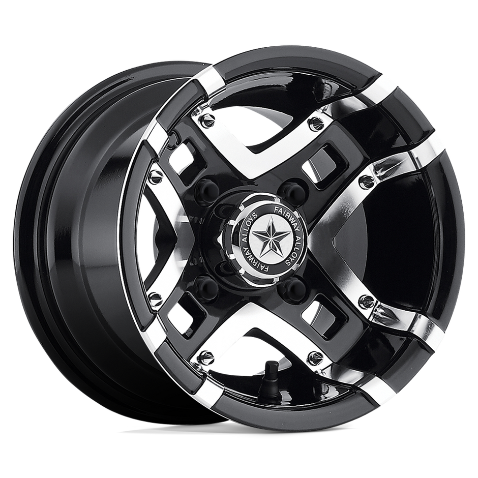 Fairway Alloys FA123 Prestige 10x7 Gloss Black Machined -25mm ET 70.7mm CB 4x101.6