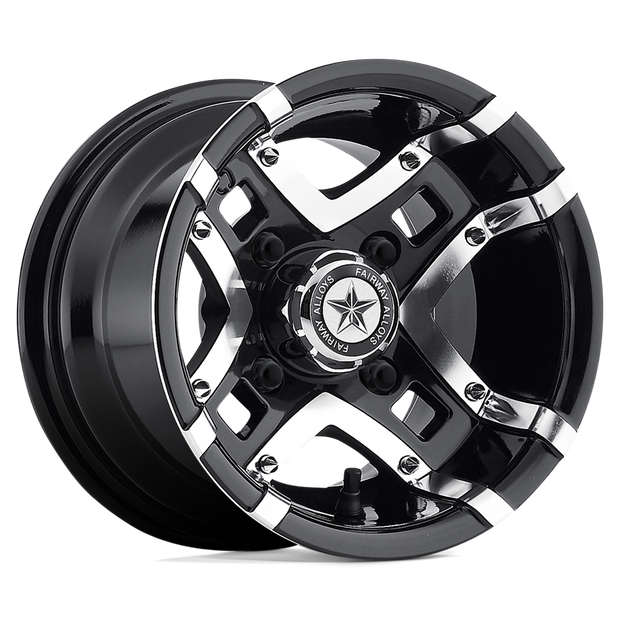 Fairway Alloys FA123 Prestige 10x7 Gloss Black Machined -25mm ET 70.7mm CB 4x101.6