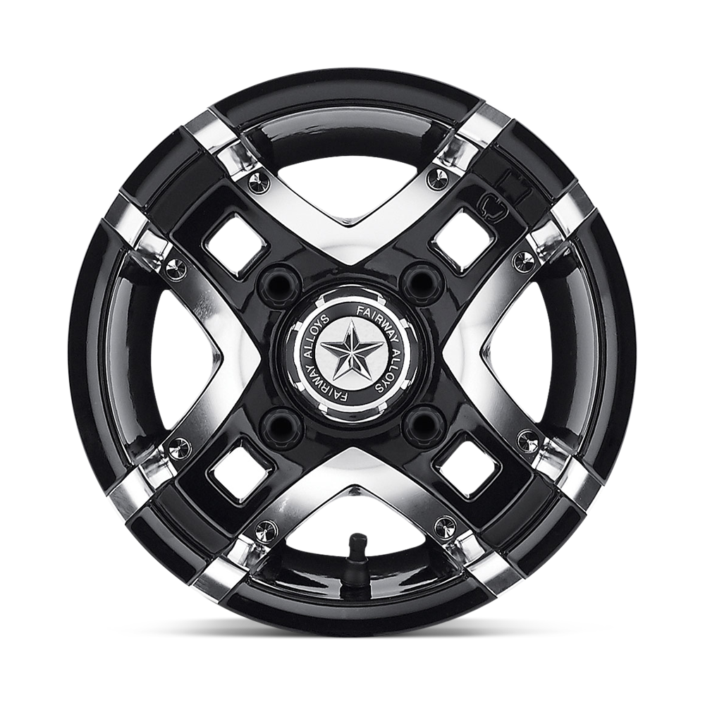 Fairway Alloys FA123 Prestige 10x7 Gloss Black Machined -25mm ET 70.7mm CB 4x101.6