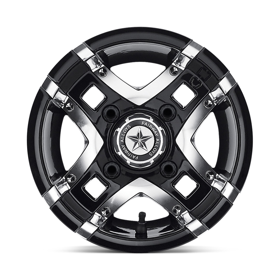 Fairway Alloys FA123 Prestige 10x7 Gloss Black Machined -25mm ET 70.7mm CB 4x101.6