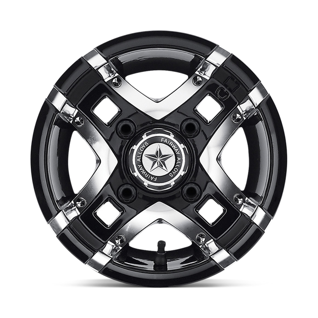 Fairway Alloys FA123 Prestige 10x7 Gloss Black Machined -25mm ET 70.7mm CB 4x101.6