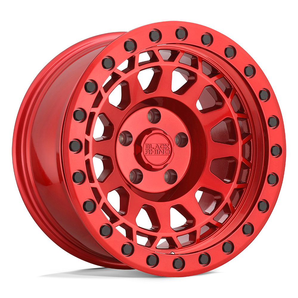 Black Rhino Hard Alloys Primm 17x9 Candy Red w/Black Bolts -18mm ET 71.5mm CB 5x114.3
