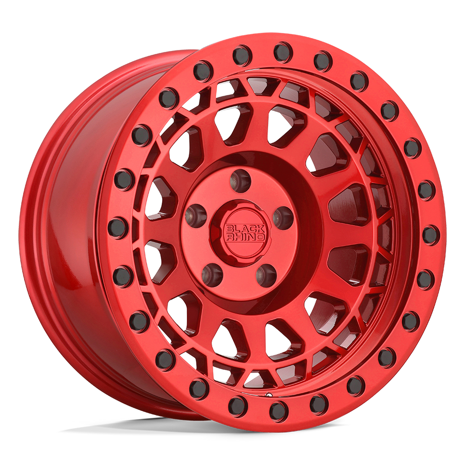 Black Rhino Hard Alloys Primm 17x9 Candy Red w/Black Bolts -18mm ET 71.5mm CB 5x114.3