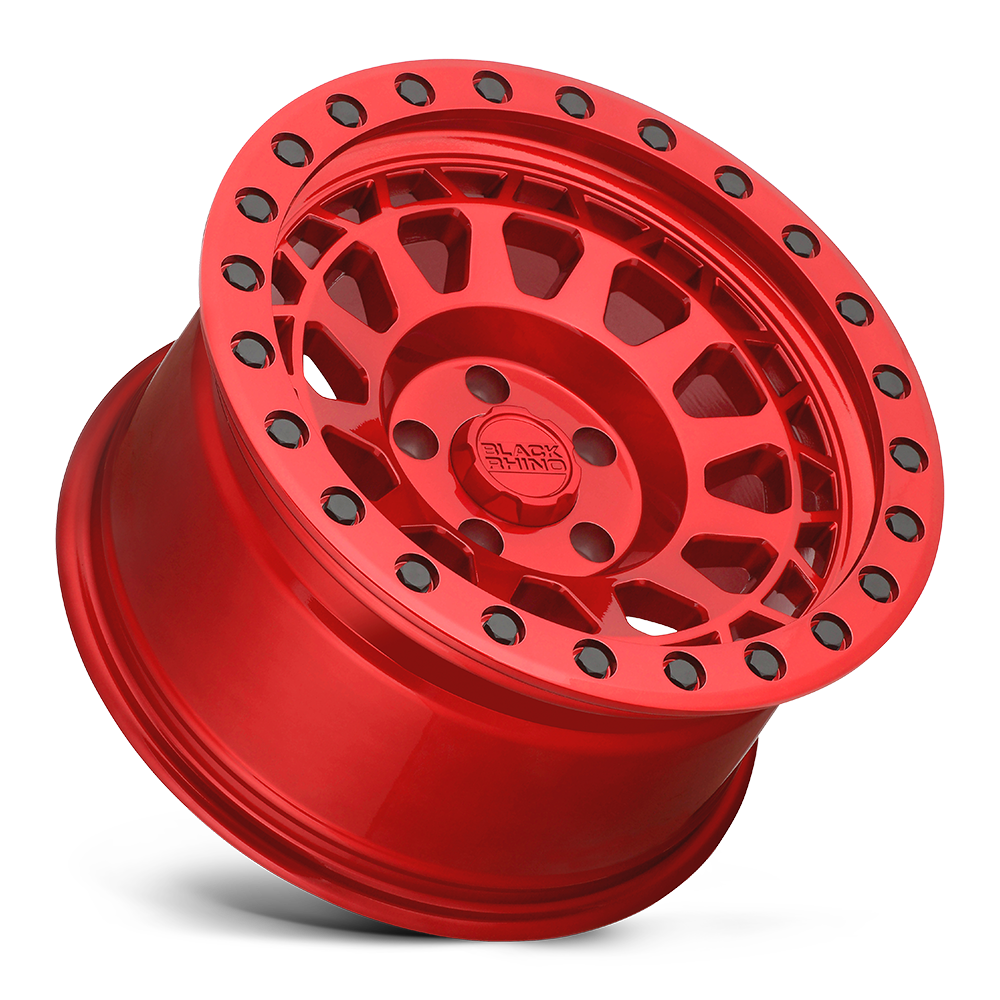 Black Rhino Hard Alloys Primm 17x9 Candy Red w/Black Bolts -18mm ET 71.5mm CB 5x114.3