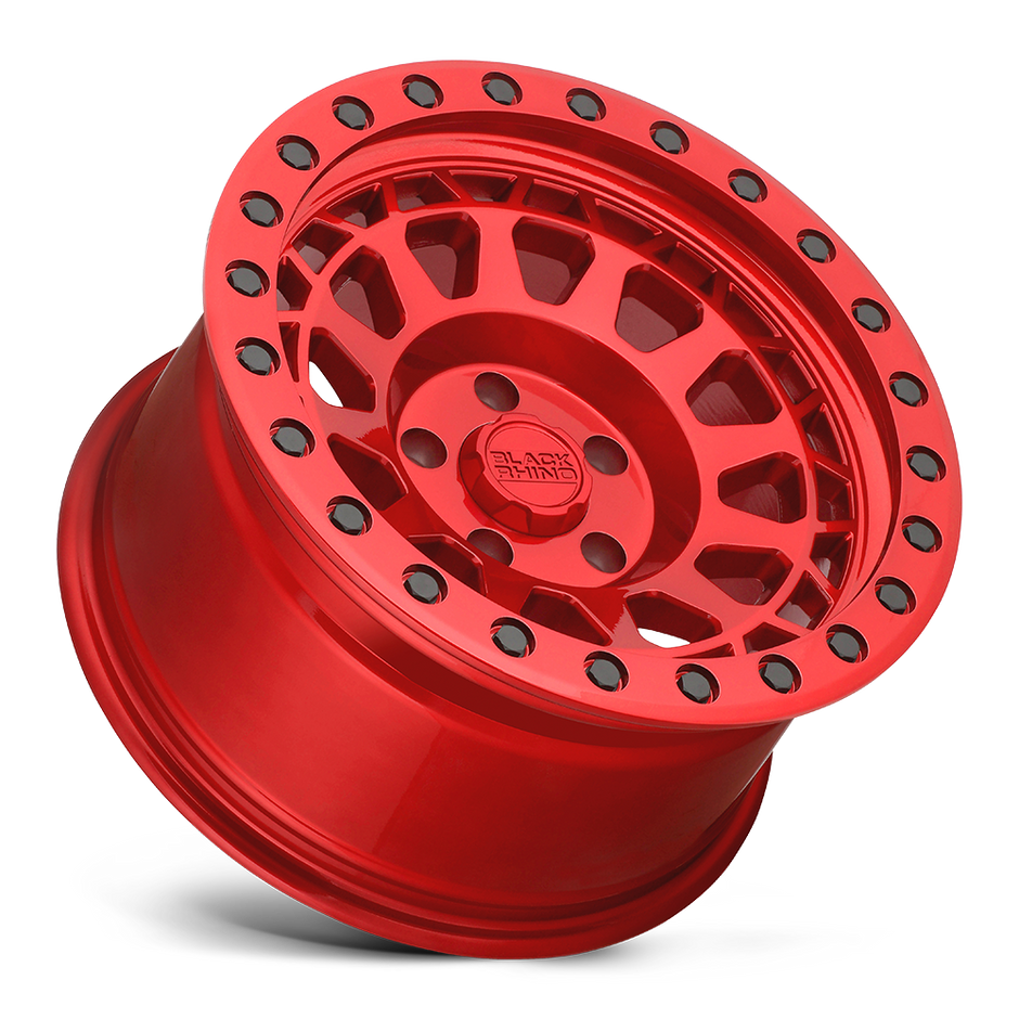 Black Rhino Hard Alloys Primm 17x9 Candy Red w/Black Bolts -18mm ET 71.5mm CB 5x114.3