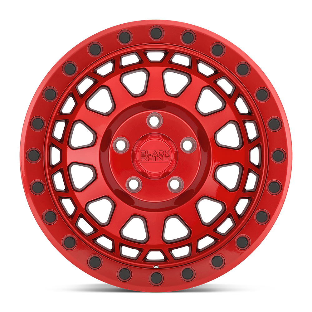 Black Rhino Hard Alloys Primm 17x9 Candy Red w/Black Bolts -18mm ET 71.5mm CB 5x114.3