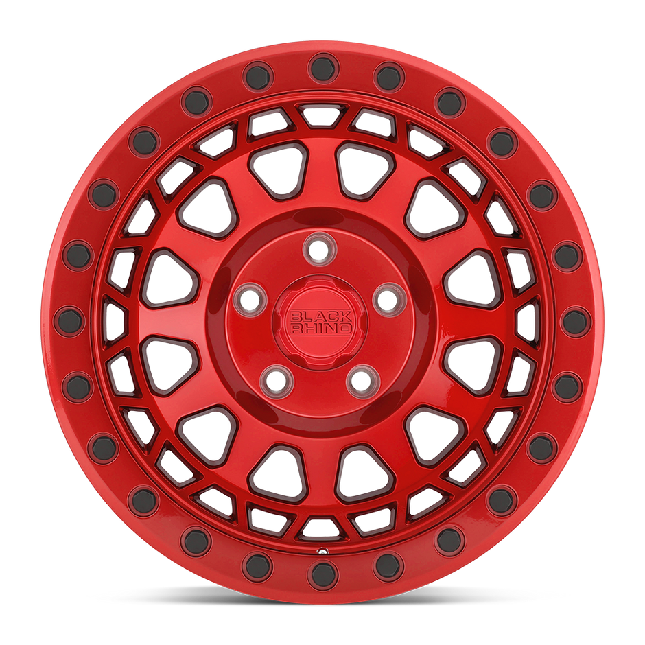 Black Rhino Hard Alloys Primm 17x9 Candy Red w/Black Bolts -18mm ET 71.5mm CB 5x114.3