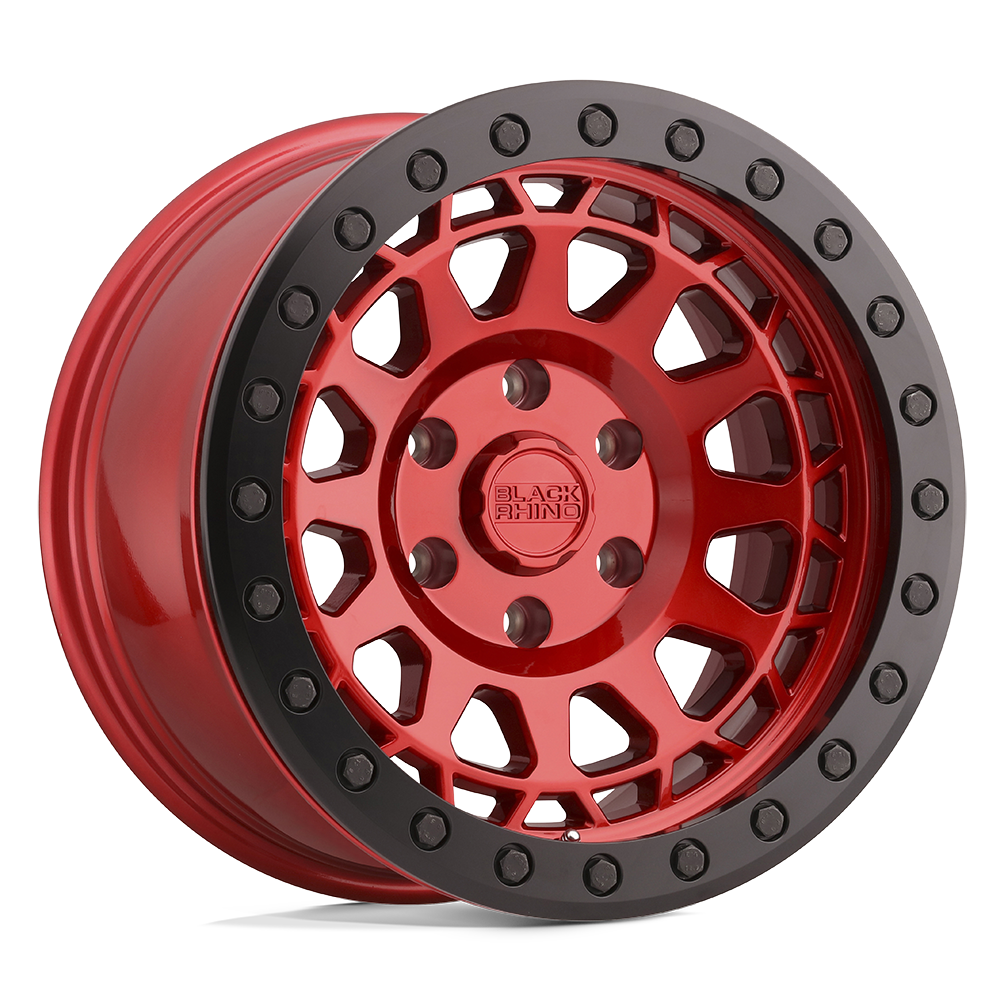 Black Rhino Hard Alloys Primm Beadlock 17x8.5 Candy Red w/Black Ring -30mm ET 112.1mm CB 6x139.7