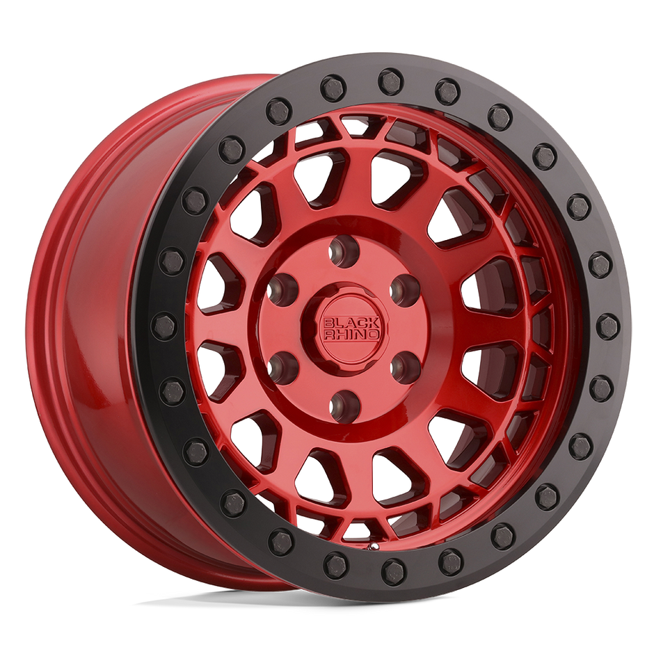 Black Rhino Hard Alloys Primm Beadlock 17x8.5 Candy Red w/Black Ring -30mm ET 112.1mm CB 6x139.7
