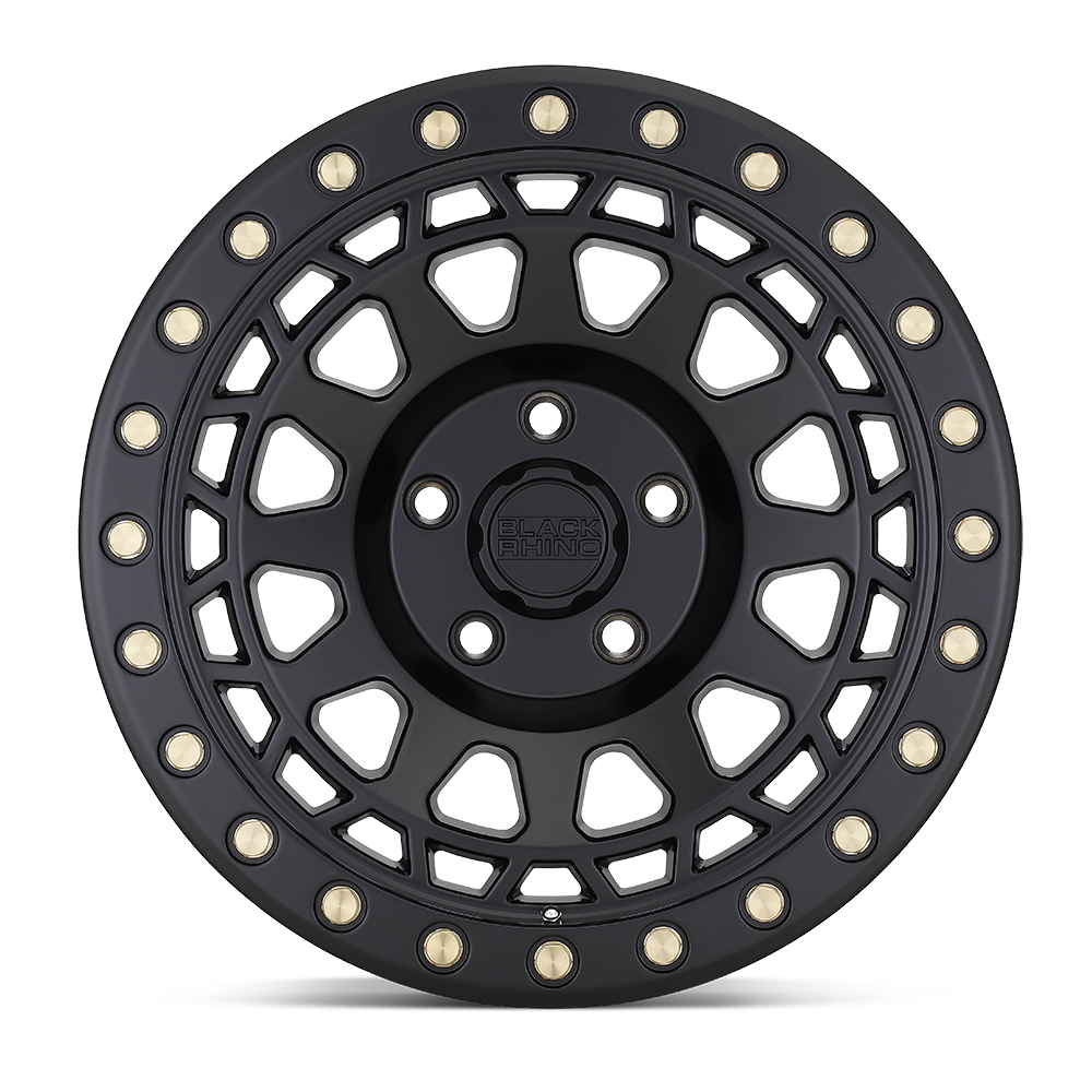 Black Rhino Hard Alloys Primm 17x9 Matte Black w/Brass Bolts -12mm ET 112.1mm CB 6x139.7