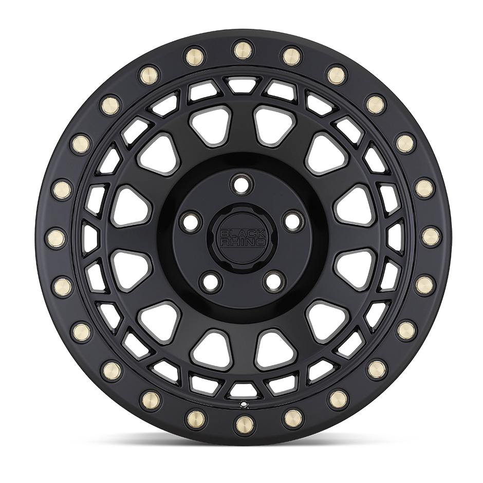 Black Rhino Hard Alloys Primm 17x9 Matte Black w/Brass Bolts -12mm ET 112.1mm CB 6x139.7