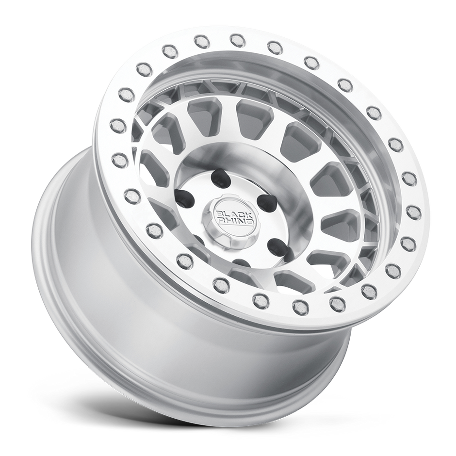 Black Rhino Hard Alloys Primm 17x9 Silver w/Mirror Face & Machined Ring -18mm ET 71.5mm CB 5x127
