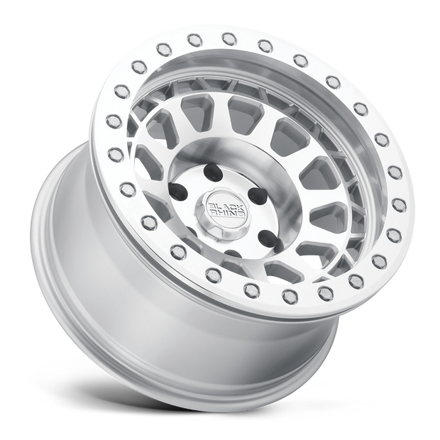 Black Rhino Hard Alloys Primm 17x9 Silver w/Mirror Face & Machined Ring -18mm ET 71.5mm CB 5x127