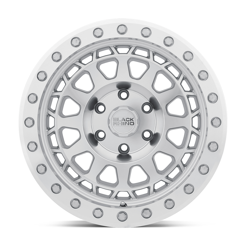Black Rhino Hard Alloys Primm 17x9 Silver w/Mirror Face & Machined Ring -18mm ET 71.5mm CB 5x127