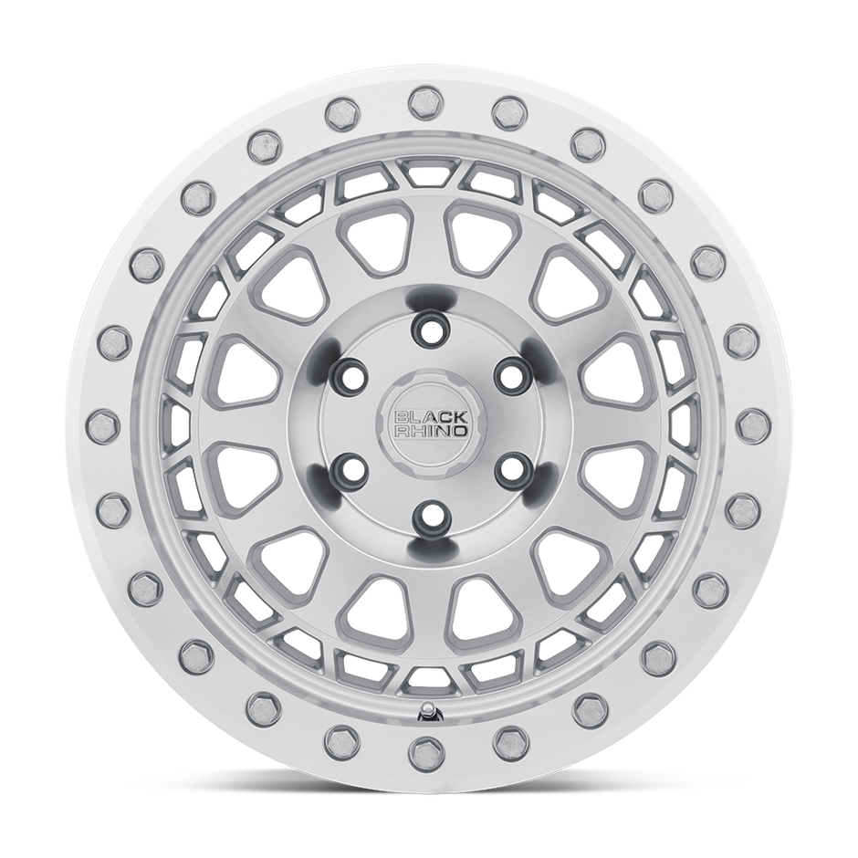Black Rhino Hard Alloys Primm 17x9 Silver w/Mirror Face & Machined Ring -18mm ET 71.5mm CB 5x127