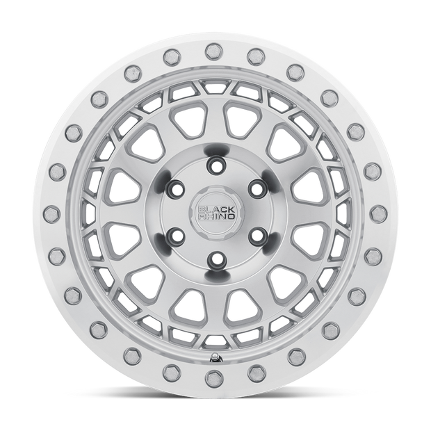 Black Rhino Hard Alloys Primm 17x9 Silver w/Mirror Face & Machined Ring -18mm ET 71.5mm CB 5x127