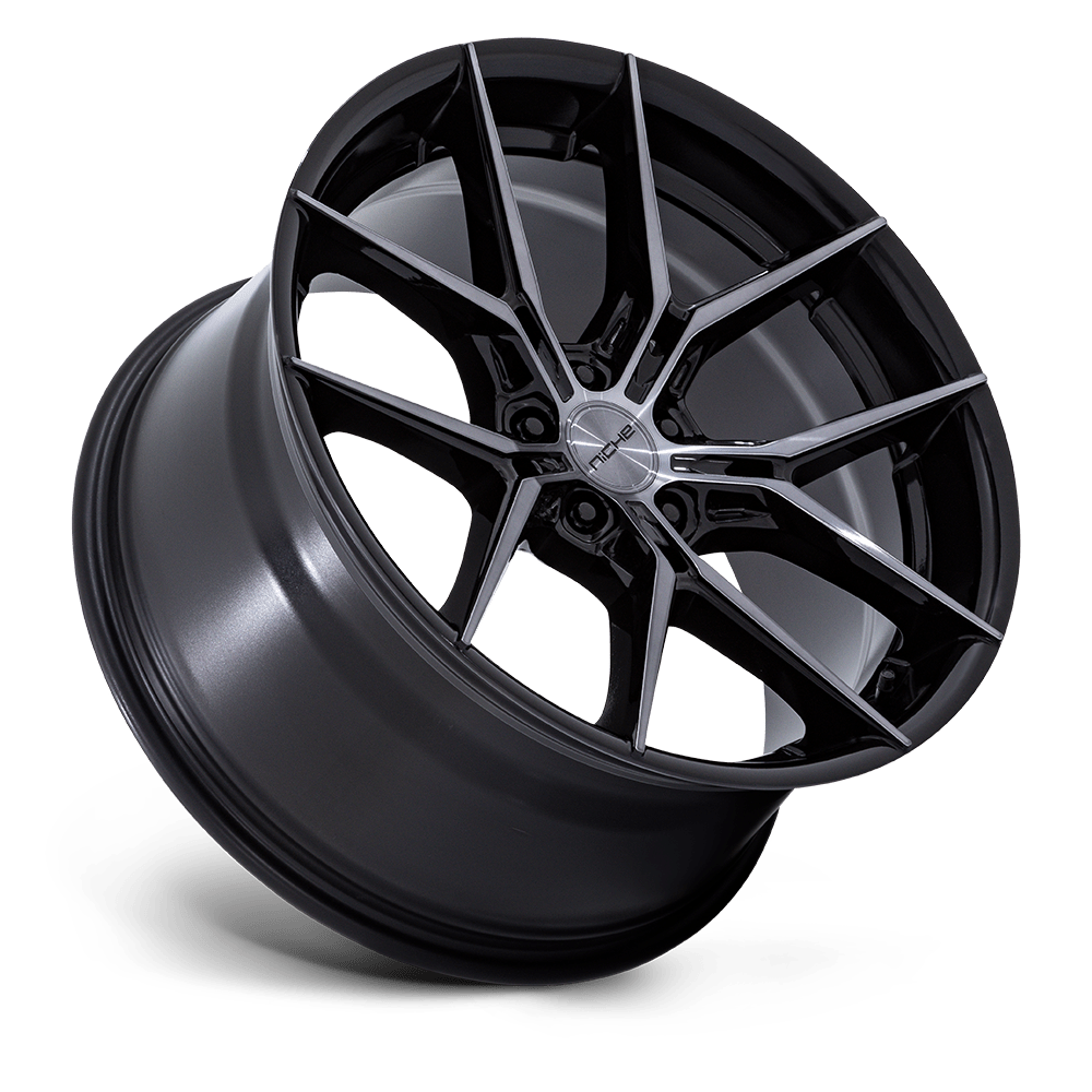 Niche NC279 Prodigy 5 18x8.5 Gloss Black w/Dark Tinted Clear 35mm ET 72.56mm CB 5x114.3