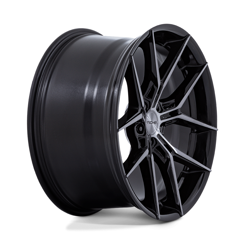 Niche NC279 Prodigy 5 18x8.5 Gloss Black w/Dark Tinted Clear 35mm ET 72.56mm CB 5x114.3