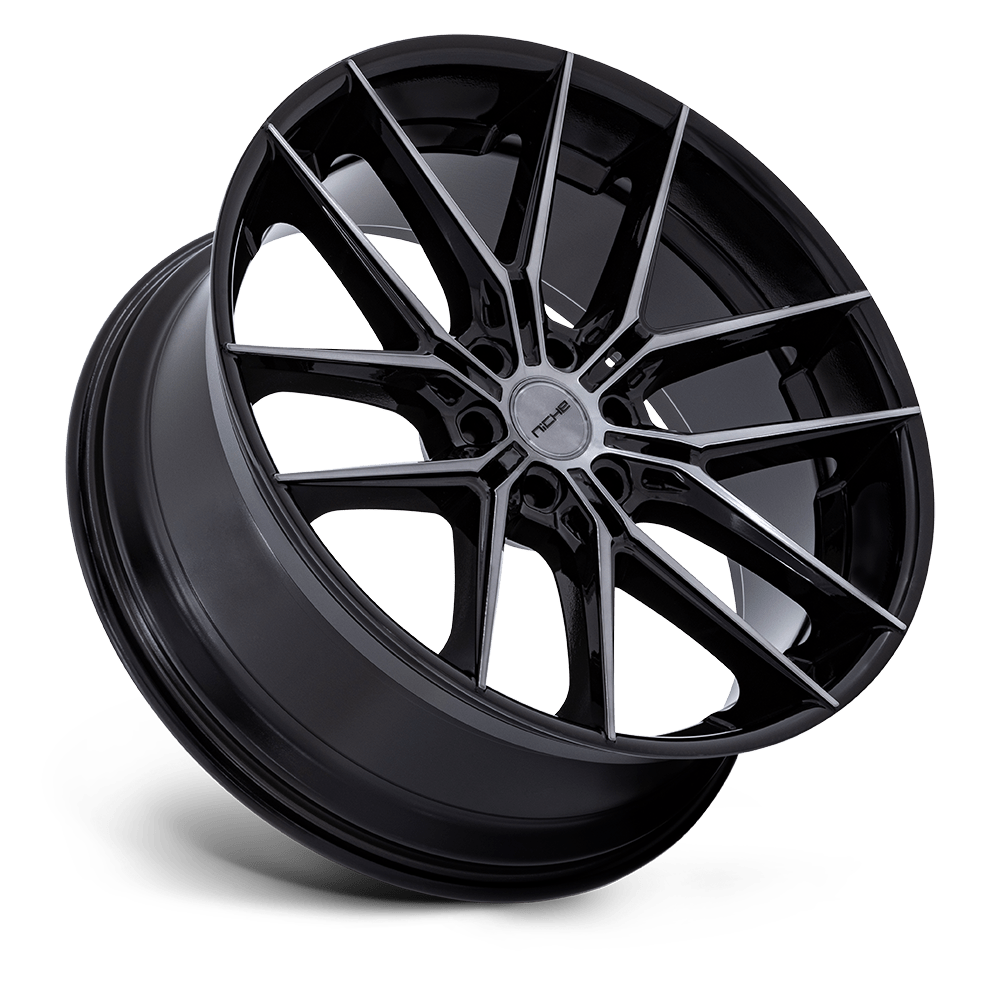 Niche NC280 Prodigy 6 22x9.5 Gloss Black w/Dark Tinted Clear 25mm ET 87.1mm CB 6x135