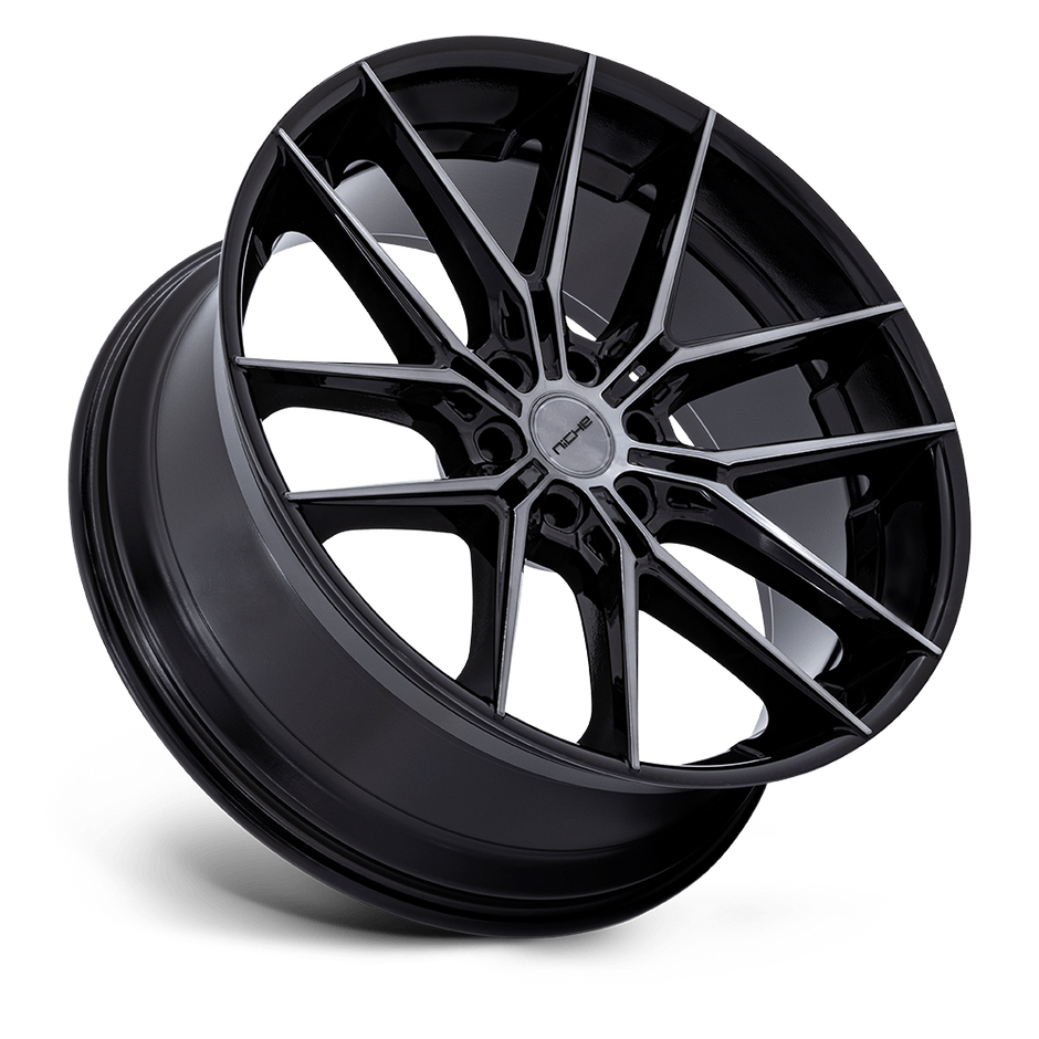 Niche NC280 Prodigy 6 22x9.5 Gloss Black w/Dark Tinted Clear 25mm ET 87.1mm CB 6x135