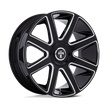 DUB Wheels DC273 Pull 24x9 Gloss Black Milled 15mm ET 72.56mm CB Custom BP