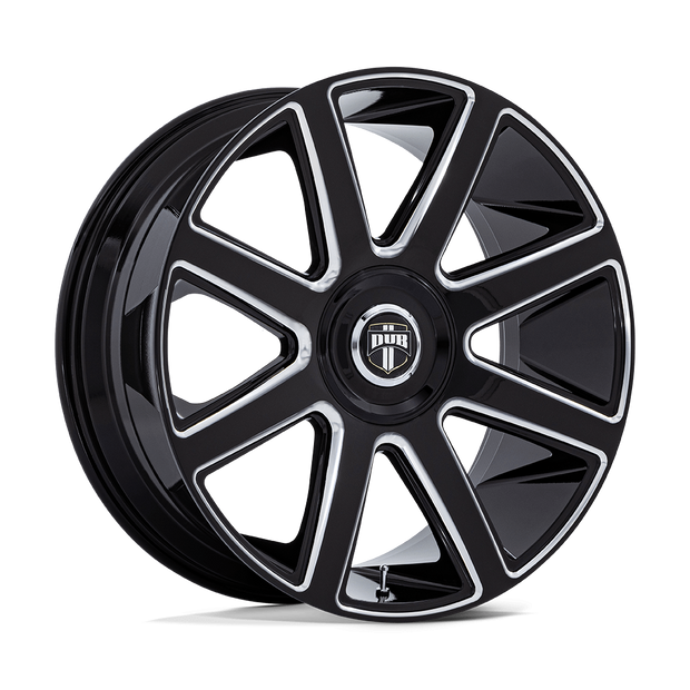 DUB Wheels DC273 Pull 26x10 Gloss Black Milled 30mm ET 100.3mm CB 6x135/6x139.7