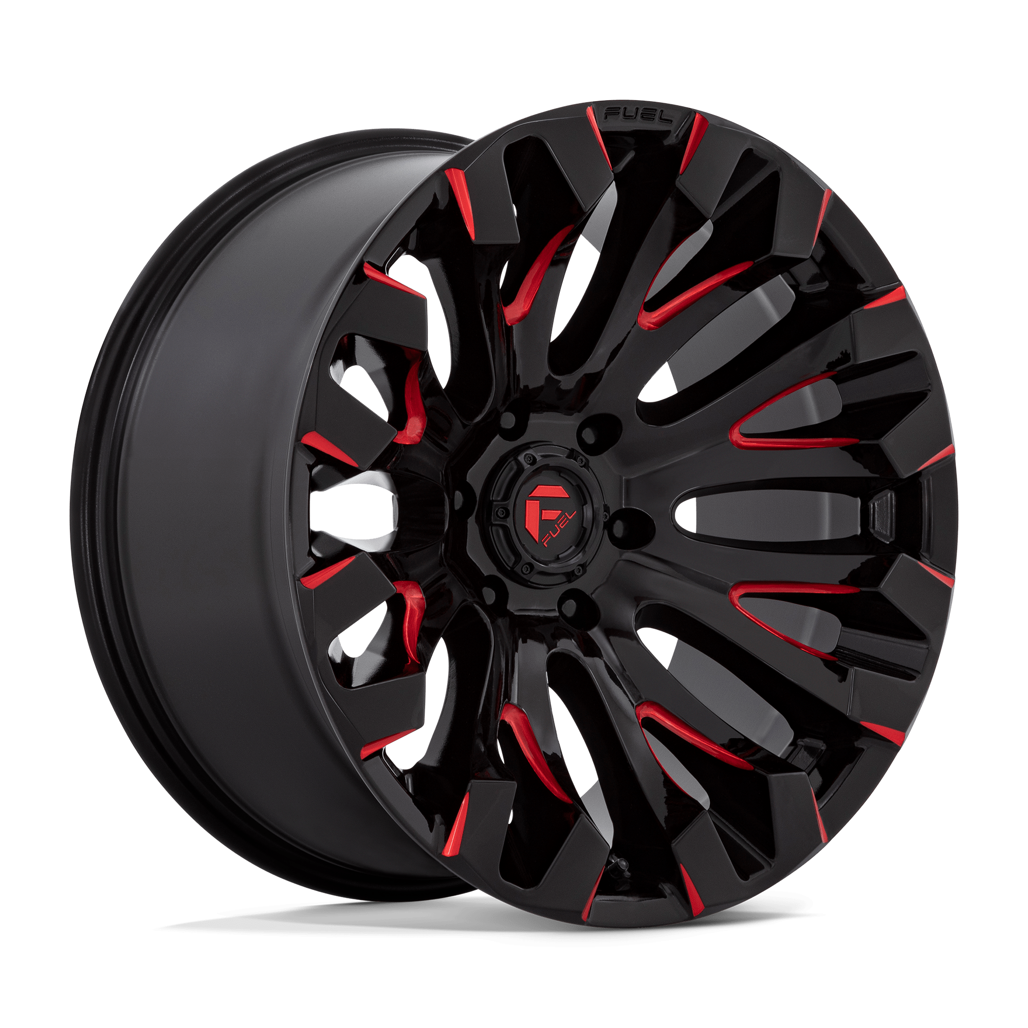 Fuel Wheels D829 Quake 18x9 Gloss Black Milled w/Red Tint 1mm ET 125.1mm CB 8x170