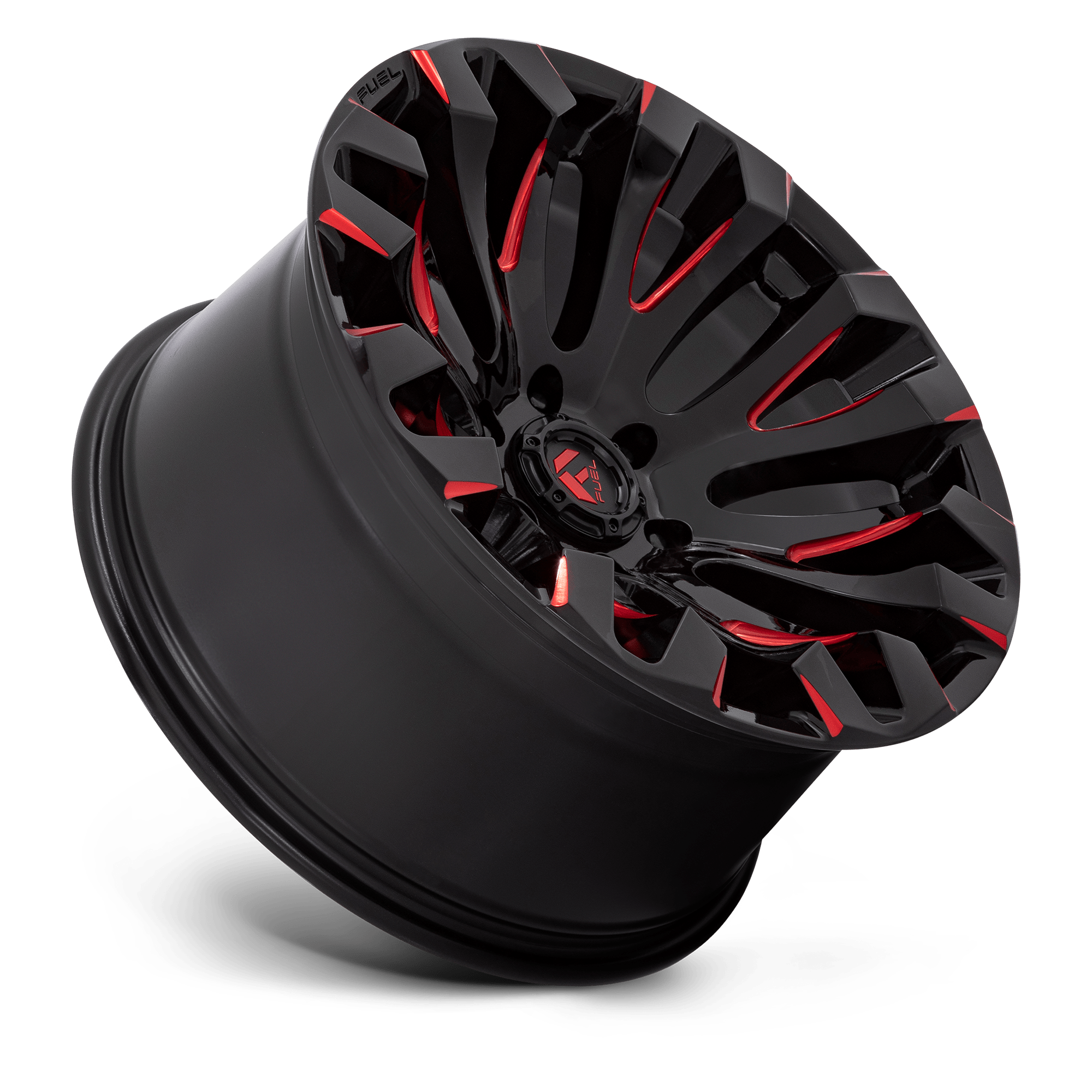 Fuel Wheels D829 Quake 18x9 Gloss Black Milled w/Red Tint 1mm ET 125.1mm CB 8x170