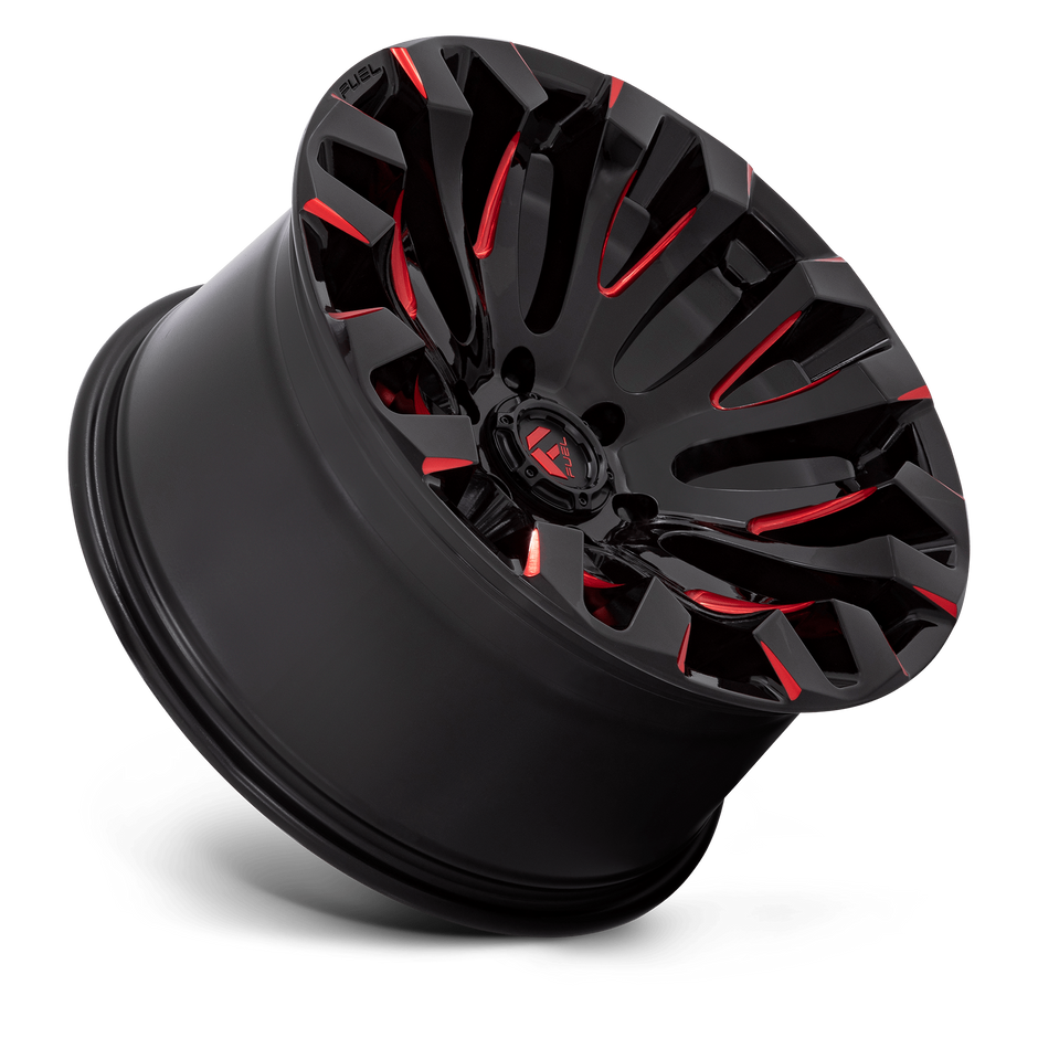 Fuel Wheels D829 Quake 18x9 Gloss Black Milled w/Red Tint 1mm ET 125.1mm CB 8x170