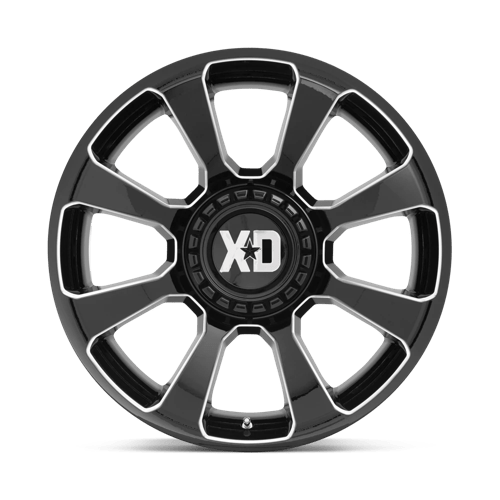 XD Wheels XD854 Reactor 20x10 Gloss Black Milled -18mm ET 110.1mm CB 5x139.7/5x150 wheel
