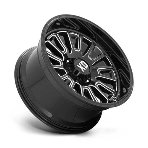 XD Wheels XD864 Rover 22x12 Gloss Black Milled -44mm ET 87.1mm CB 6x135 wheel