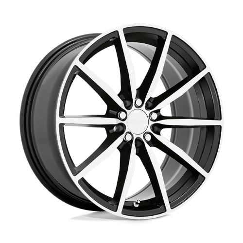Ruff Wheels Burnout 18x8 Gloss Black w/Machined Face wheel