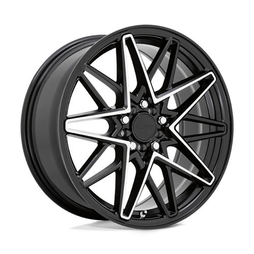 Ruff Wheels Clutch 17x7.5 Gloss Black w/Machined Face wheel