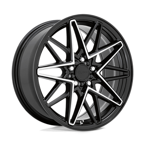 Ruff Wheels Clutch 17x7.5 Gloss Black w/Machined Face wheel