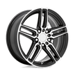 Ruff Wheels Nitro 17x7.5 Gloss Black w/Machined Face wheel