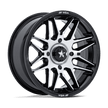 MSA Offroad Wheels M52 Radar UTV 16x7 Gloss Black w/Machined Face 10mm ET 86mm CB 4x110